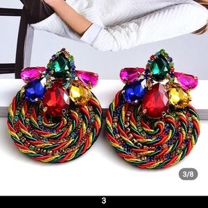 Multicolor crystal earrings